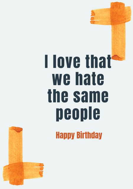 Perfect for sending to close friends to share a laugh and a personal joke, this humorous birthday card provides a unique way to express camaraderie. Ideal for adding to a gift or sending electronically with a personal touch.