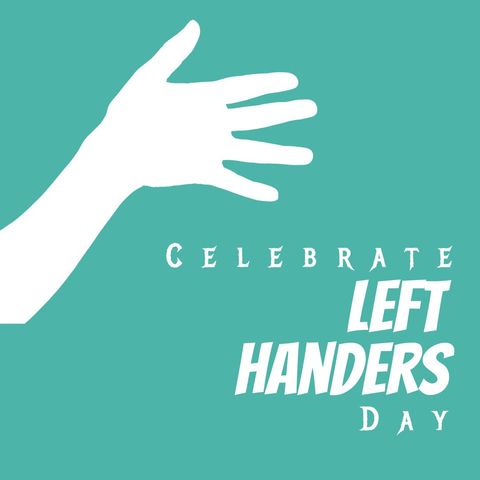 Celebrate Left Handers Day Illustration with Unique Hand Silhouette - Download Free Stock Templates Pikwizard.com