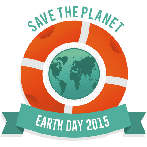 earth day 2015 graphic with globe on transparent background - Download Free Stock Videos Pikwizard.com