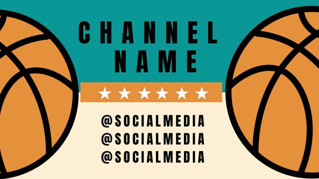 Sports Channel Template with Basketballs for Fan Engagement - Download Free Stock Templates Pikwizard.com