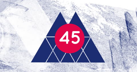 Abstract Digital Timer Overlapping Geometric Shapes