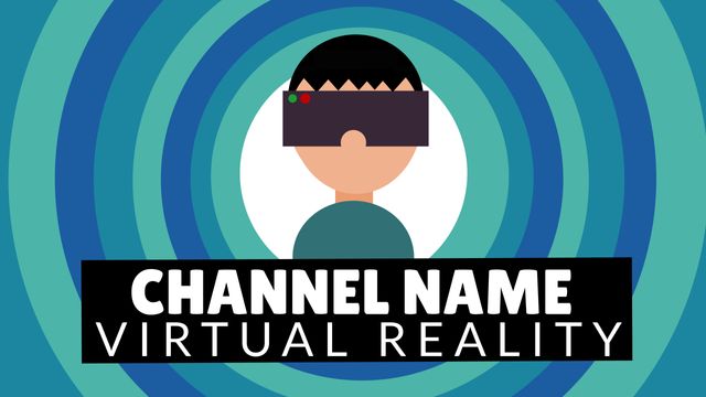 Virtual Reality Channel Banner with VR Headset - Download Free Stock Templates Pikwizard.com