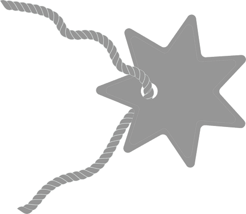Grey Star Shaped Pendant with String on Transparent Background - Download Free Stock Videos Pikwizard.com