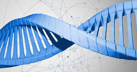 DNA Strand Helix Amidst Geometric Molecular Network - Download Free Stock Images Pikwizard.com