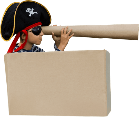 creative young boy imaginative pirate play with eyepatch - Download Free Stock Videos Pikwizard.com