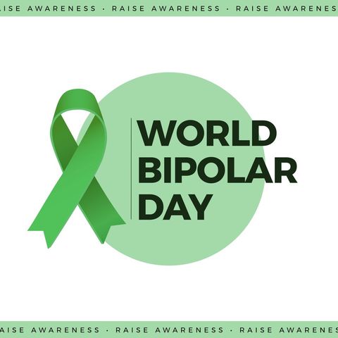 World Bipolar Day with Green Awareness Ribbon Design - Download Free Stock Templates Pikwizard.com