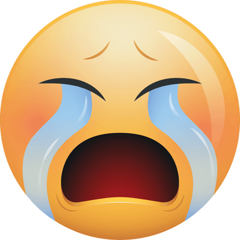 crying emoji with tears on transparent background illustration - Download Free Stock Videos Pikwizard.com