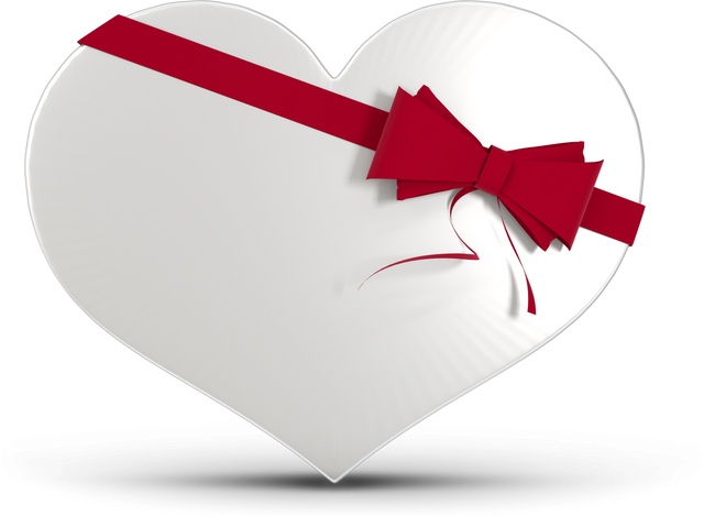 Transparent White Heart Gift Box with Red Ribbon for Romantic Occasions - Download Free Stock Videos Pikwizard.com