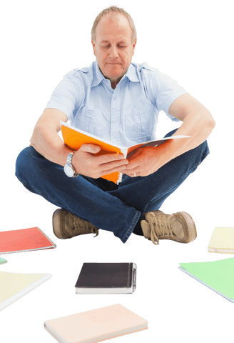transparent image of gathered man reading notebook and using tablet - Download Free Stock Videos Pikwizard.com