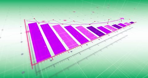 Dynamic Financial Data Visualization on Digital Grid - Download Free Stock Images Pikwizard.com