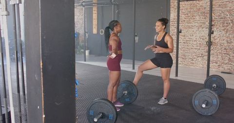 Women Discussing Workout Strategy in Urban Gym Setting - Download Free Stock Images Pikwizard.com