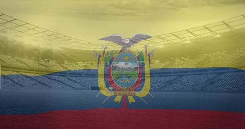 Ecuador Flag Blended Over Soccer Stadium - Download Free Stock Images Pikwizard.com