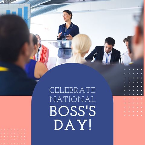 Diverse Team Celebrating National Boss's Day in Office Meeting - Download Free Stock Templates Pikwizard.com