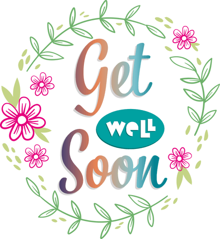 transparent get well soon text with floral decorative elements - Download Free Stock Videos Pikwizard.com