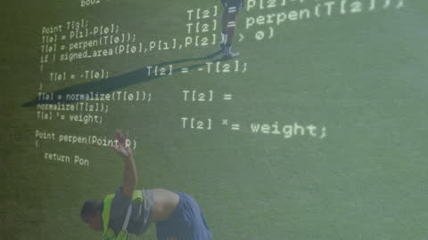 Soccer Player Merged with Data Algorithms on Field