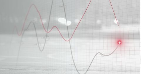 Abstract Data Processing with Red Dot on Graph - Download Free Stock Images Pikwizard.com