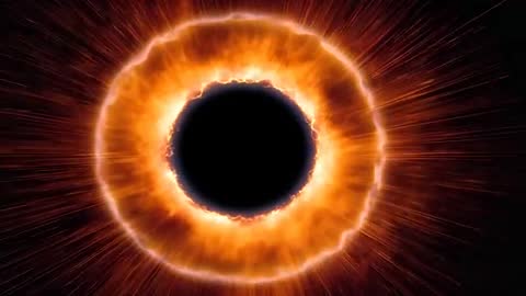 Fiery Plasma Ring Expanding from Black Void