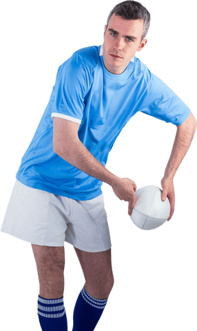 transparent rugby player preparing throw ball in action pose - Download Free Stock Videos Pikwizard.com