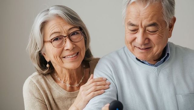 Smiling Senior Couple Enjoying Comfortable Home Moments