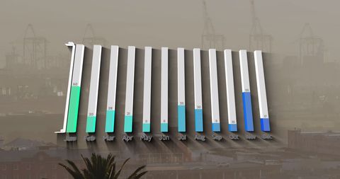 3D Bar Graph Displaying Monthly Business Data Analysis - Download Free Stock Images Pikwizard.com