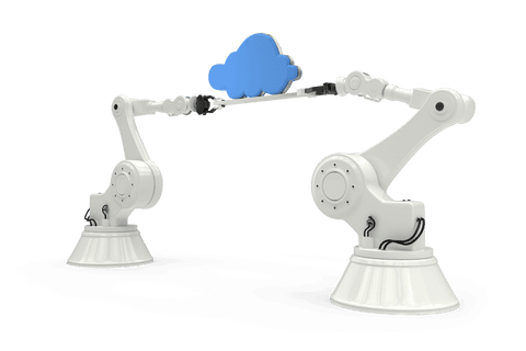 Robotic Arms Holding Cloud: Transparent Networking Illustration - Download Free Stock Videos Pikwizard.com