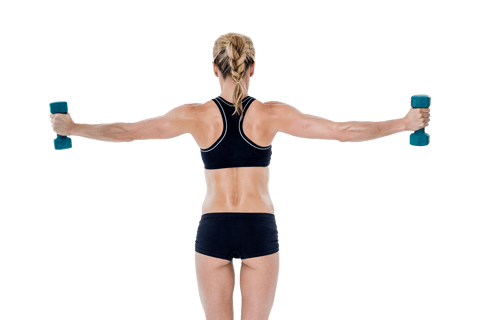 transparent woman performing dumbbell lateral raises - Download Free Stock Videos Pikwizard.com