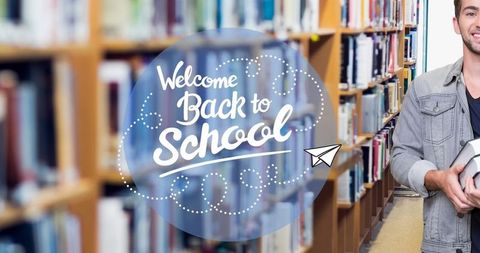 Welcome Back to School Concept with Happy Student - Download Free Stock Images Pikwizard.com