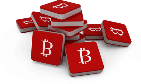 transparent bitcoin symbols on red square stack - Download Free Stock Videos Pikwizard.com