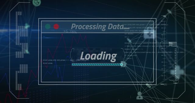 Futuristic Digital Data Processing Interface with Graphs and Connections - Download Free Stock Images Pikwizard.com