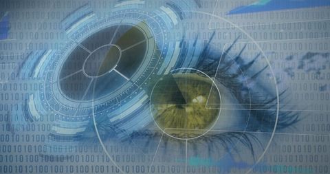Futuristic Digital Eye with Scanning Interfaces - Download Free Stock Images Pikwizard.com