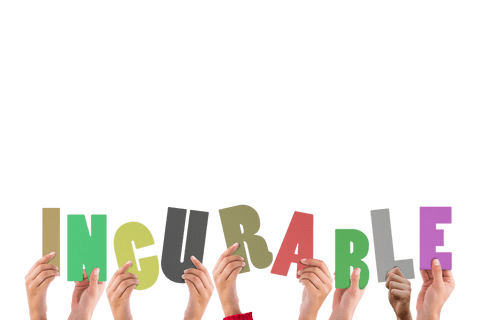 Hands Holding Incurable Letters on Transparent Background - Download Free Stock Videos Pikwizard.com