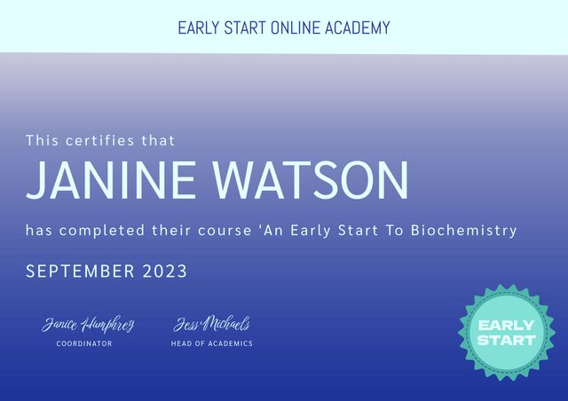 Blue Gradient Course Completion Certificate Online Academy - Download Free Stock Videos Pikwizard.com