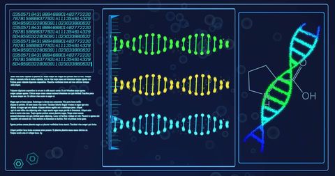 digital visualization of dna sequences and molecular structures - Download Free Stock Images Pikwizard.com