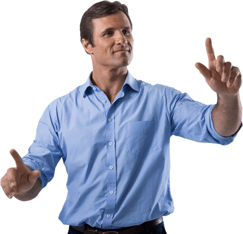 businessman using transparent virtual reality interface - Download Free Stock Videos Pikwizard.com