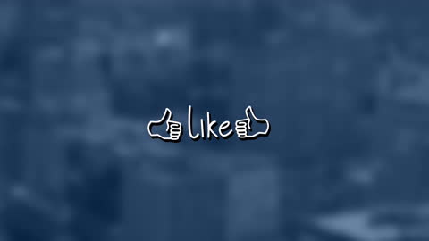 Animated Like Symbol with Cityscape Background