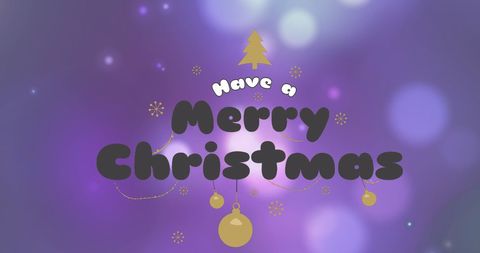 Festive Christmas Greeting on Sparkling Purple Background - Download Free Stock Images Pikwizard.com