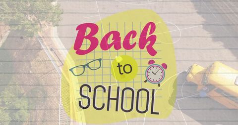 Back to School Illustrated Graphic Overhead Playground