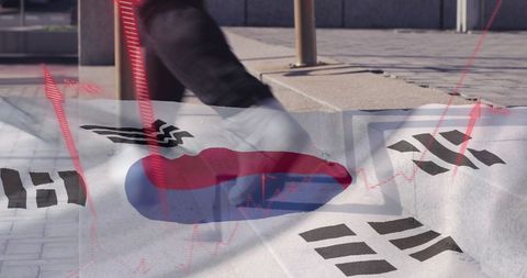 Business Growth in South Korea Concept with Busy City