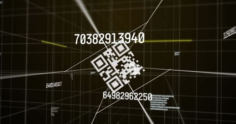 Dynamic QR Code and Digital Data Floating in Abstract Space - Download Free Stock Images Pikwizard.com