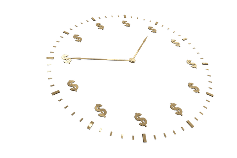 transparent dollar sign clock with gold accents - Download Free Stock Videos Pikwizard.com