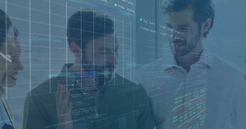 Financial Data Processing with Business Professionals - Download Free Stock Images Pikwizard.com