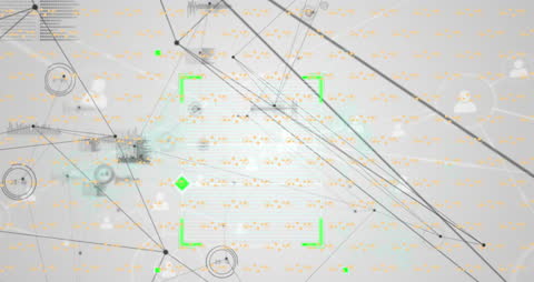 Futuristic Digital Network with Data Patterns