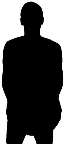 Transparent Silhouette of Man Lifting Weights for Fitness Concepts