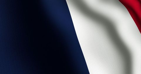 Waving French Flag Symbol of National Pride and Sports Spirit