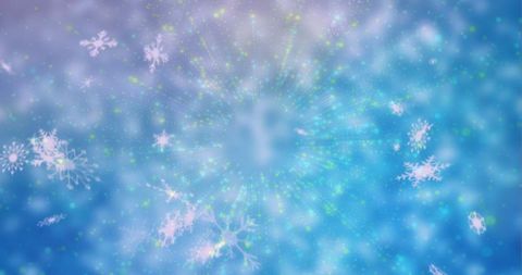 Falling Snowflakes on Blue Background with Light Effects - Download Free Stock Images Pikwizard.com