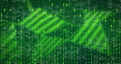 Networking and Digital Security Concept with Green Wave - Download Free Stock Images Pikwizard.com