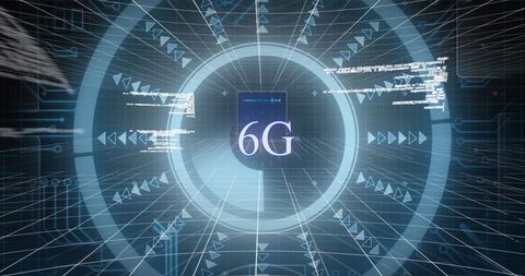 6G Technology Digital Interface with Glowing Effects - Download Free Stock Images Pikwizard.com