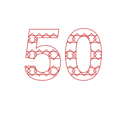 Red 50 Number Design with Pattern on Transparent Background - Download Free Stock Videos Pikwizard.com