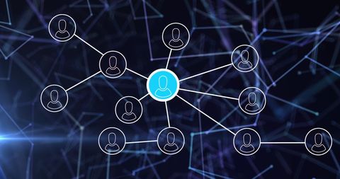Digital Network of Connected User Icons with Glowing Links - Download Free Stock Images Pikwizard.com