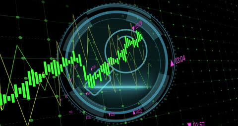 Cybersecurity Data Analytics Visualization with Magnifying Glass Graphic